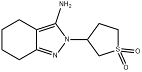 3-(3-氨基-4,5,6,7-四氢-2H-吲唑-2-基)四氢噻吩1,1-二氧化物 结构式