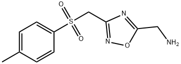 C-[3-(Toluene-4-sulfonylmethyl)-[1,2,4]oxadiazol-5-yl]-methylamine 结构式