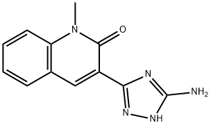 3-(5-Amino-1H-[1,2,4]triazol-3-yl)-1-methyl-1H-quinolin-2-one 结构式