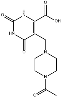 5-(4-Acetyl-piperazin-1-ylmethyl)-2,6-dioxo-1,2,3,6-tetrahydro-pyrimidine-4-carboxylic acid 结构式
