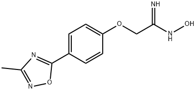 N-Hydroxy-2-[4-(3-methyl-[1,2,4]oxadiazol-5-yl)-phenoxy]-acetamidine 结构式