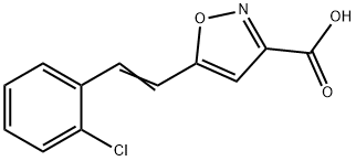 5-[2-(2-Chloro-phenyl)-vinyl]-isoxazole-3-carboxylic acid 结构式