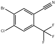 5-溴-4-氯-2-(三氟甲基)苯腈 结构式