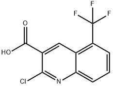 2-chloro-5-(trifluoromethyl)quinoline-3-carboxylic acid 结构式