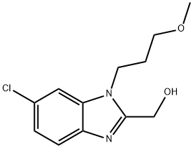 [6-Chloro-1-(3-methoxy-propyl)-1H-benzoimidazol-2-yl]-methanol 结构式