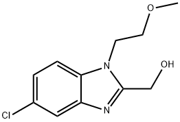 [5-Chloro-1-(2-methoxy-ethyl)-1H-benzoimidazol-2-yl]-methanol 结构式