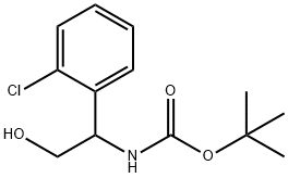 (1-(2-氯苯基)-2-羟乙基)氨基甲酸叔丁酯 结构式
