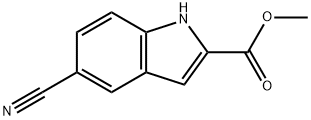 Methyl 5-cyano-1H-indole-2-carboxylate 结构式