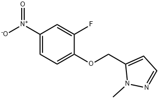 5-((2-氟代-4-硝基苯氧基)甲基)-1-甲基-1H-吡唑 结构式