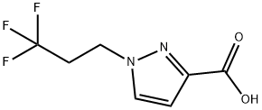 1-(3,3,3-三氟丙基)-1H-吡唑-3-羧酸 结构式