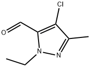 4-氯-1-乙基-3-甲基-1H-吡唑-5-甲醛 结构式