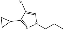 4-溴-3-环丙基-1-丙基-1H-吡唑 结构式