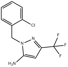 1-(2-氯苄基)-3-(三氟甲基)-1H-吡唑-5-胺 结构式