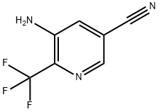 5-氨基-6-(三氟甲基)烟腈 结构式
