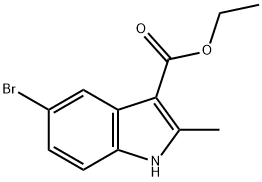 5-溴-2-甲基-1H-吲哚-3-羧酸乙酯 结构式