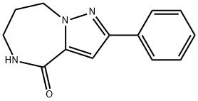 5,6,7,8-TETRAHYDRO-2-PHENYLPYRAZOLO[1,5-A][1,4]DIAZEPIN-4-ONE 结构式
