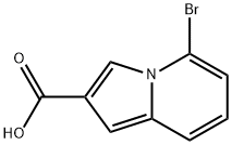 5-溴吲哚嗪-2-羧酸 结构式