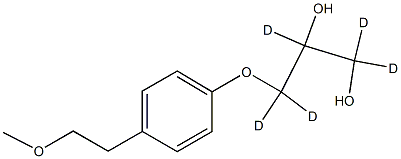 1,1,2,3,3-pentadeuterio-3-[4-(2-methoxyethyl)phenoxy]propane-1,2-diol 结构式