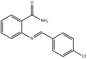 2-[(4-chlorobenzylidene)amino]benzamide 结构式