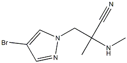 3-(4-溴-1H-吡唑-1-基)-2-甲基-2-(甲基氨基)丙腈 结构式