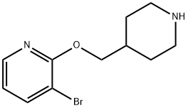 3-bromo-2-(piperidin-4-ylmethoxy)pyridine 结构式