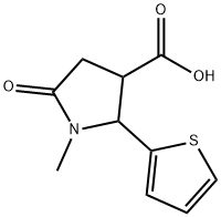 1-甲基-5-氧代-2-(噻吩-2-基)吡咯烷-3-羧酸 结构式