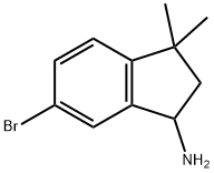 6-Bromo-3,3-dimethyl-indan-1-ylamine 结构式