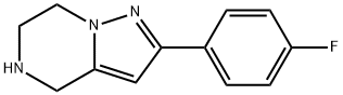 2-(4-FLUOROPHENYL)-4,5,6,7-TETRAHYDROPYRAZOLO[1,5-A]PYRAZINE 结构式
