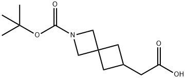 2-{2-[(叔丁氧基)羰基]-2-氮杂螺[3.3]庚-6-基}乙酸 结构式