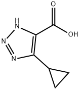 4-cyclopropyl-1H-1,2,3-triazole-5-carboxylic acid 结构式