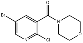 4-(5-溴-2-氯吡啶-3-羰基)吗啉 结构式