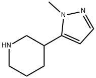 3-(1-甲基-1H-吡唑-5-基)哌啶 结构式