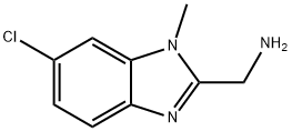 C-(6-Chloro-1-methyl-1H-benzoimidazol-2-yl)-methylamine 结构式