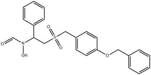 N-(2-{[4-(benzyloxy)phenyl]methanesulfonyl}-1-phenylethyl)-N-hydroxyformamide 结构式