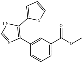 methyl 3-[5-(thiophen-2-yl)-1H-imidazol-4-yl]benzoate 结构式