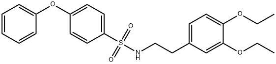 N-[2-(3,4-diethoxyphenyl)ethyl]-4-phenoxybenzene-1-sulfonamide 结构式