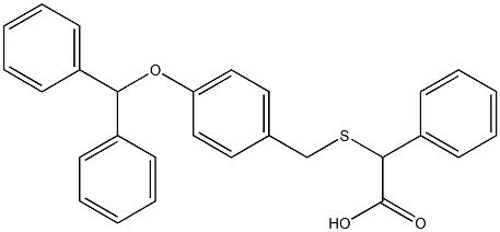 2-({[4-(diphenylmethoxy)phenyl]methyl}sulfanyl)-2-phenylacetic acid 结构式