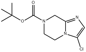 tert-butyl 3-chloro-5,6-dihydroimidazo[1,2-a]pyrazine-7(8H)-carboxylate 结构式