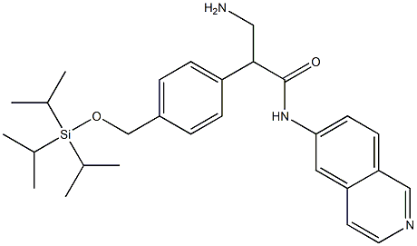 3-氨基-N-(异喹啉-6-基)-2-(4-(((三异丙基甲硅烷基)氧代)甲基)苯基)丙酰胺 结构式