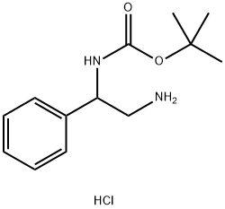 2-(BOC-氨基)-2-苯基乙胺盐酸盐 结构式