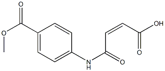 (Z)-4-((4-(甲氧基羰基)苯基)氨基)-4-氧代丁-2-烯酸 结构式