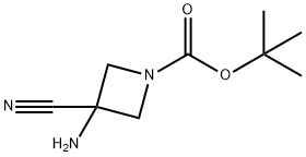 3-氨基-3-氰基氮杂环丁烷-1-羧酸叔丁酯 结构式