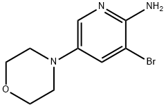 3-BROMO-5-MORPHOLINOPYRIDIN-2-AMINE 结构式