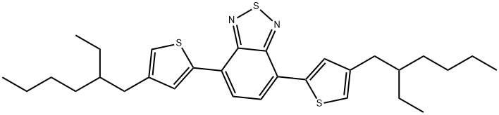 4,7-双(4-(2-乙基己基)-2-噻吩基)-2,1,3-苯并噻二唑 结构式