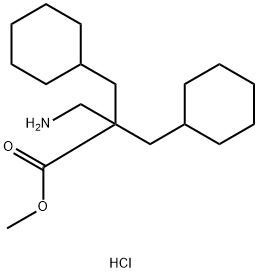 METHYL 3-AMINO-2,2-BIS(CYCLOHEXYLMETHYL)PROPANOATE HCL 结构式