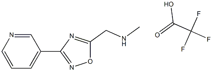 N-methyl-1-[3-(3-pyridinyl)-1,2,4-oxadiazol-5-yl]methanamine trifluoroacetate 结构式