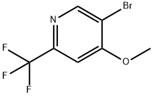 5-bromo-4-methoxy-2-(trifluoromethyl)pyridine 结构式