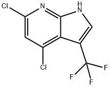 4,6-二氯-3-(三氟甲基)-1H-吡咯并[2,3-B]吡啶 结构式