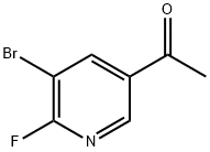 1-(5-溴-6-氟吡啶-3-基)乙酮 结构式