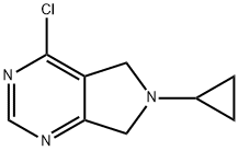 4-CHLORO-6-CYCLOPROPYL-6,7-DIHYDRO-5H-PYRROLO[3,4-D]PYRIMIDINE 结构式